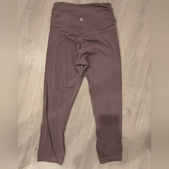 Lululemon Align HR Crop 21 Cross Waist Leggings In Spiced Chai Women’s Sz 4 - Picture 6 of 8